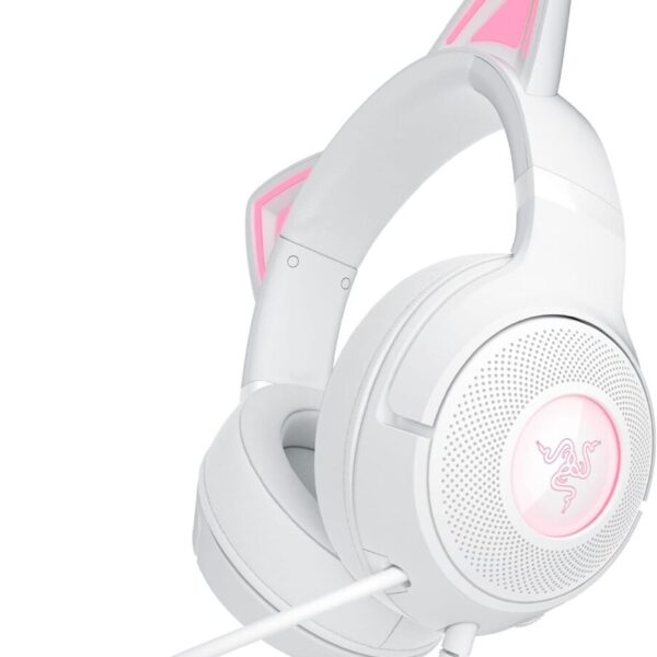 Razer KRAKEN KITTY V2 - White - RGB - USB 7.1 Gaming Headset - Kitty Ears - PC / PS5 / SWITCH