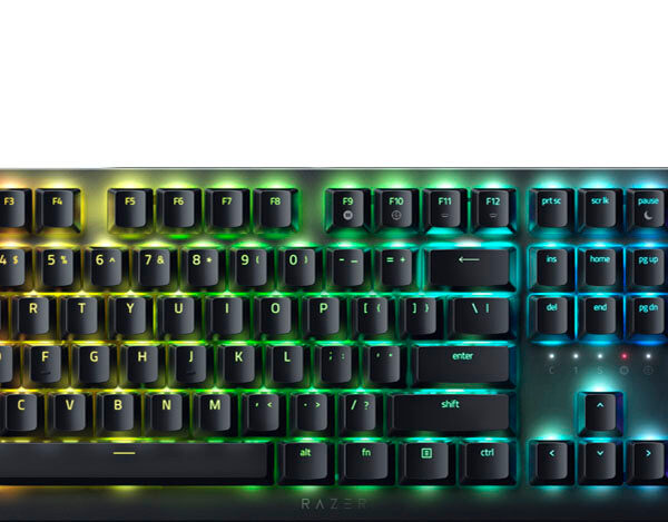 Razer DEATHSTALKER V2 - Low-Profile RGB Gaming Keyboard - Linear Red - Optical Switches