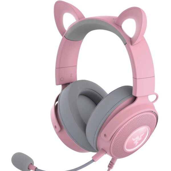 Razer KRAKEN KITTY V2 PRO - Quartz - RGB - USB 7.1 Gaming Headset - Kitty, Bear, Bunny Ears