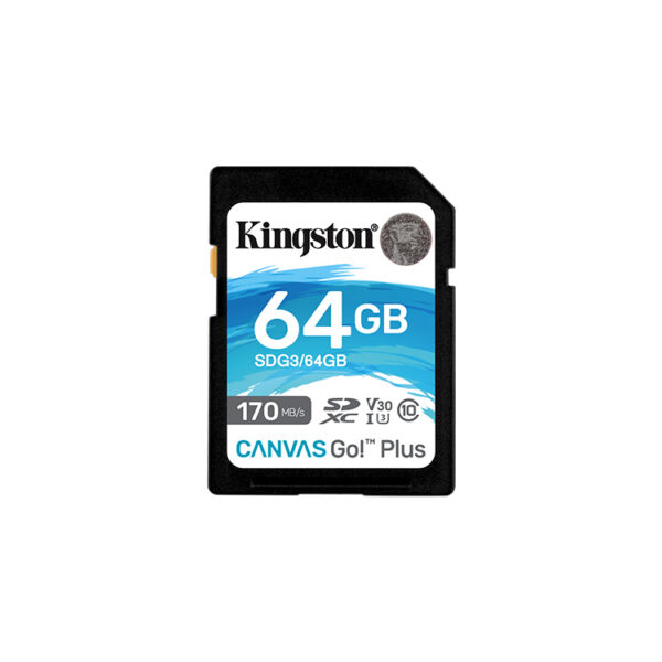 KINGSTON Memory Card SDG3/64GB Canvas Go PLUS 170R U3 C10