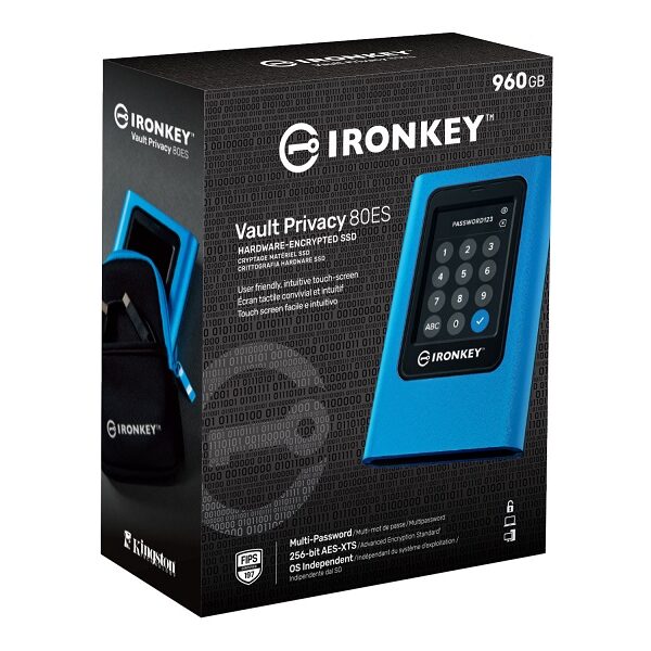 KINGSTON EXTERNAL SSD IronKey Vault Privacy 80, IKVP80ES/960G, 960GB USB 3.2 Gen 1, TYPE C