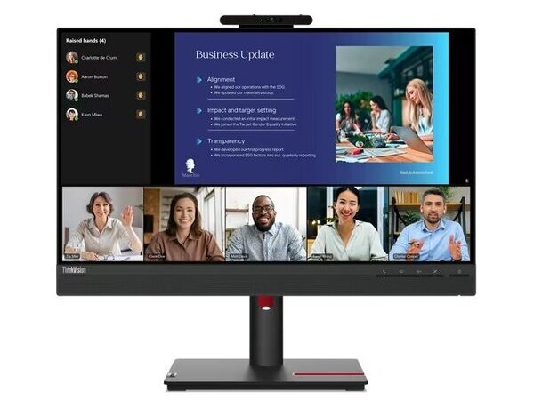 LENOVO Monitor ThinkVision T24v-30 23.8'' FHD IPS, Slim Bezel, HDMI, Display Port, VGA, Height adjustable, Webcam, Speakers, 3YearsW