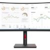 LENOVO Monitor ThinkVision T34w-30 34'' WQHD VA, Curved, Slim Bezel, RJ45, HDMI, USB-C, Display Port,  Height adjustable, 3YearsW
