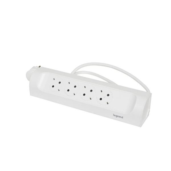 Legrand SurgeArrest 4 Outlets 1m Cable Corner White
