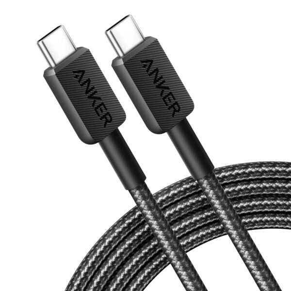 ANKER 322 USB-C to USB-C Cable 480MBps, 60W, 1.8m Black