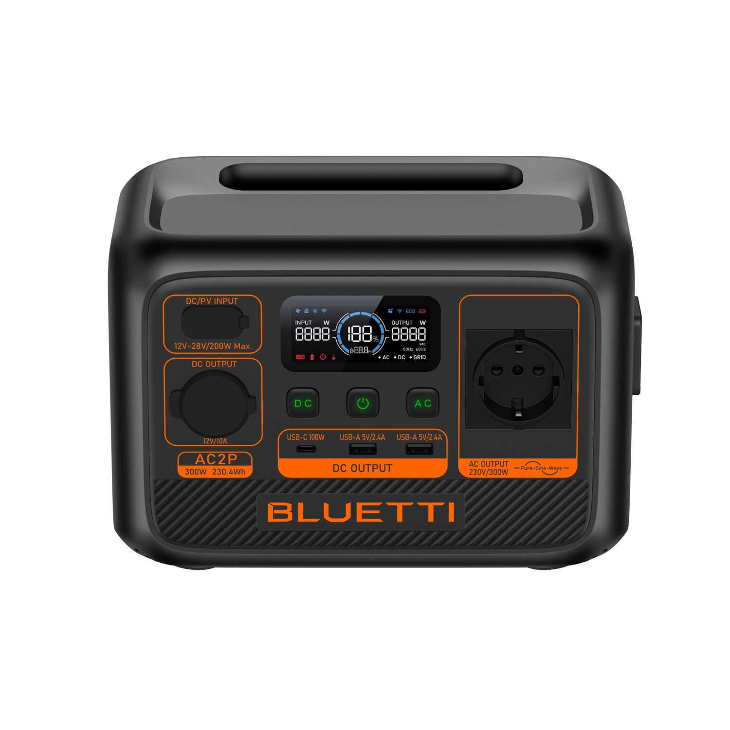 BLUETTI Premium AC2P Portable Power Station, 300W AC Outlet 230.4Wh - Εικόνα 2
