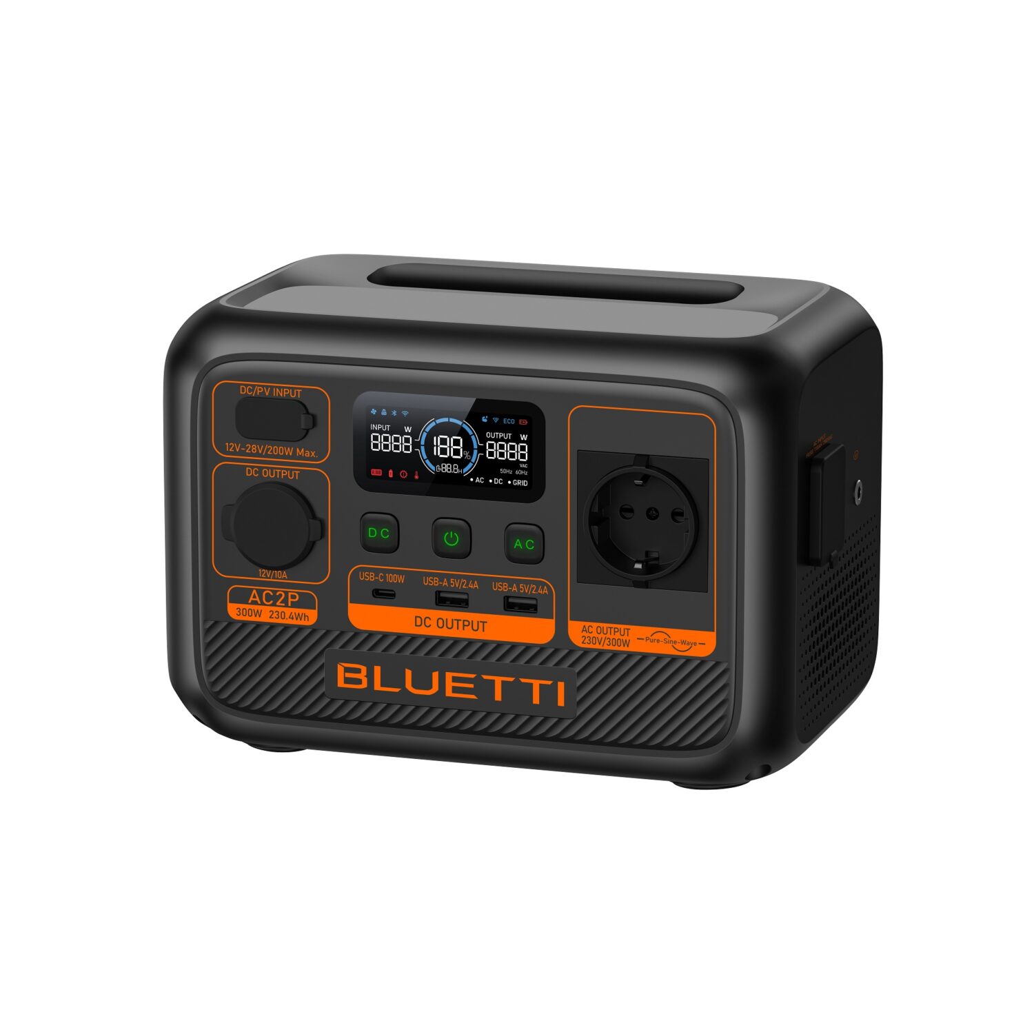 BLUETTI Premium AC2P Portable Power Station, 300W AC Outlet 230.4Wh - Εικόνα 3