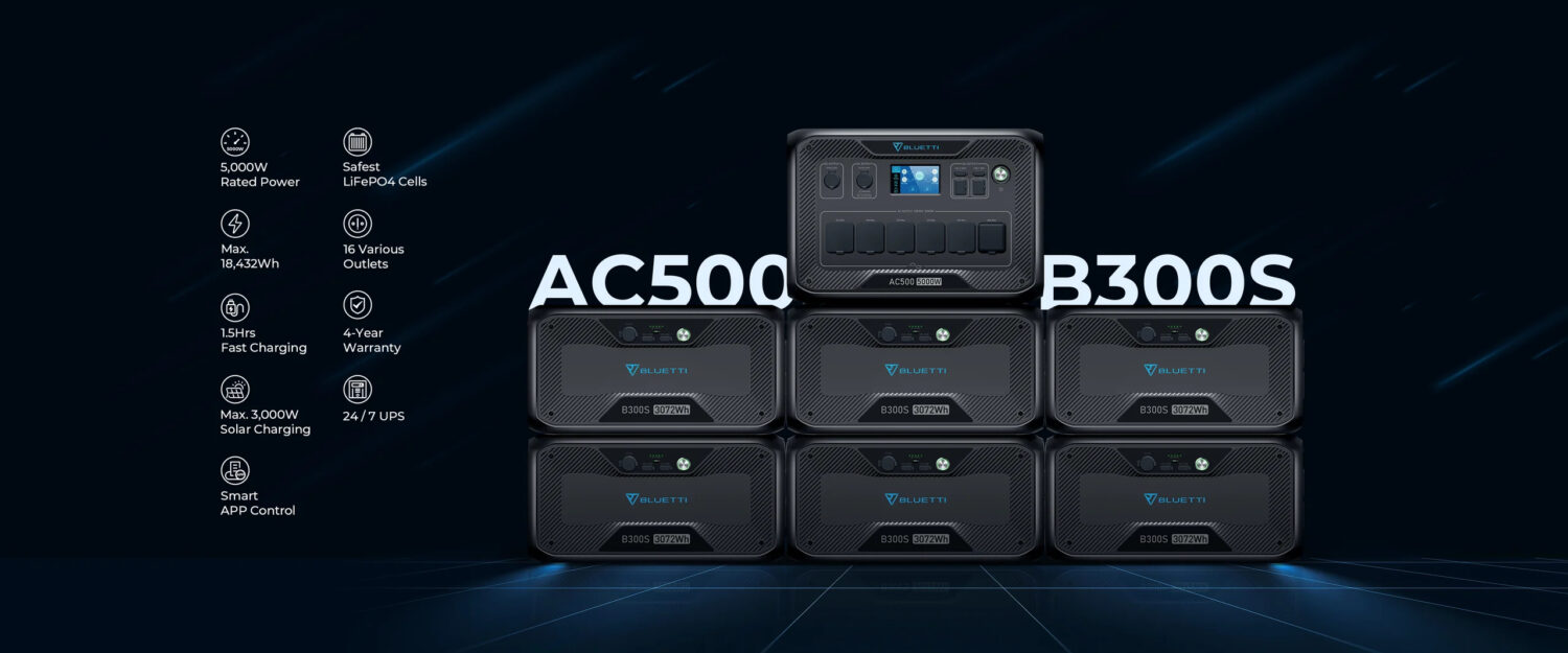 BLUETTI Power Station AC500 Expandable, 5000W AC Outlet, No Battery - Image 4