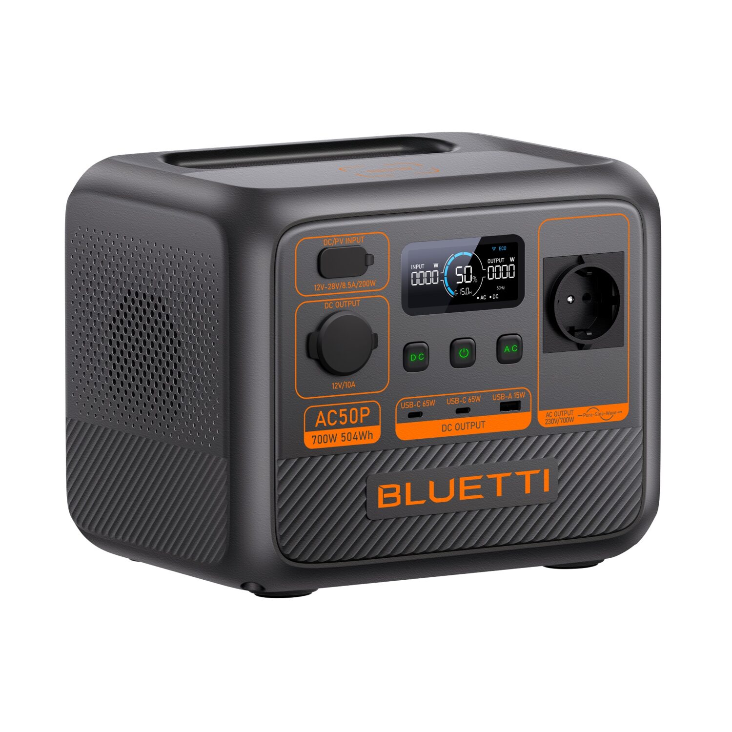 BLUETTI Premium AC50P Portable Power Station, 700W AC Outlet 504Wh - Εικόνα 3