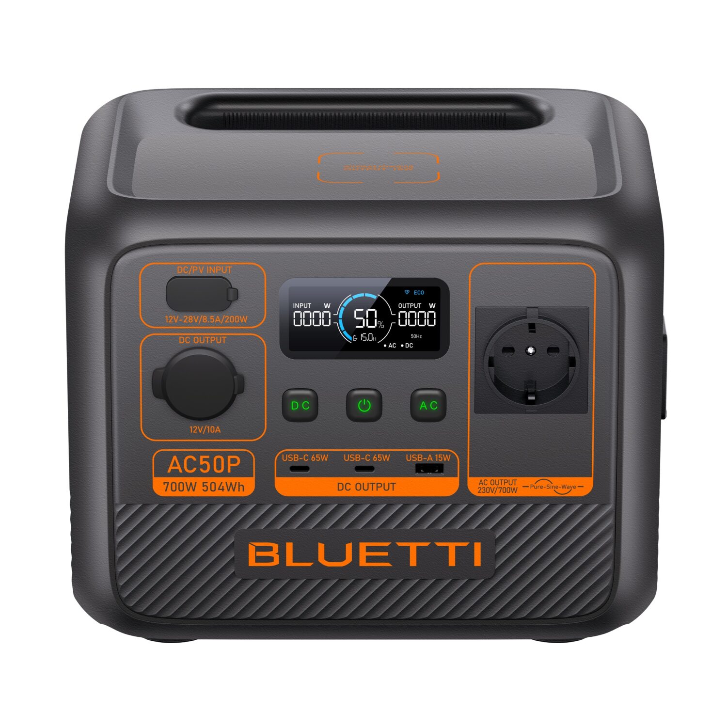 BLUETTI Premium AC50P Portable Power Station, 700W AC Outlet 504Wh - Εικόνα 4