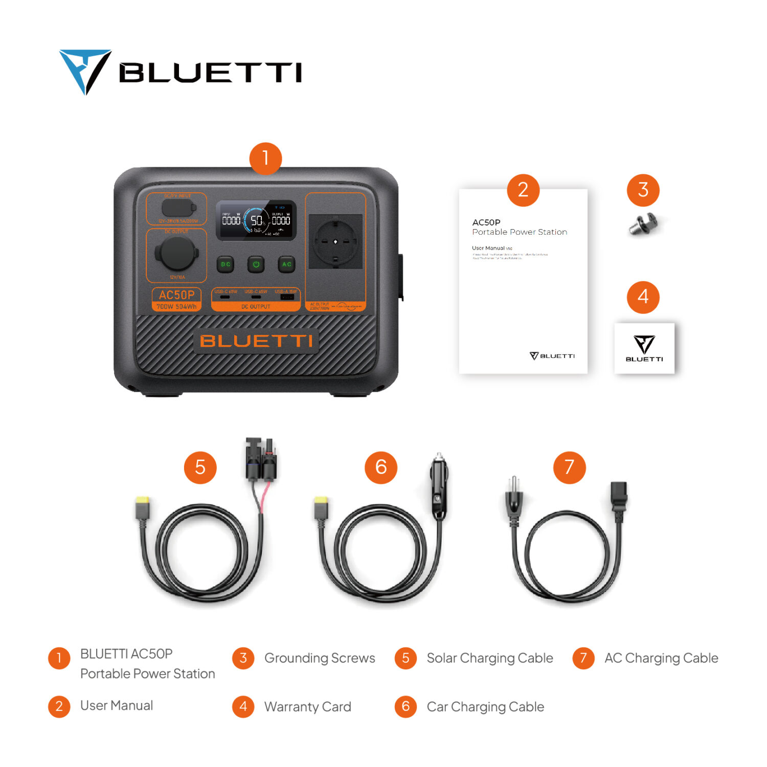 BLUETTI Premium AC50P Portable Power Station, 700W AC Outlet 504Wh - Εικόνα 6