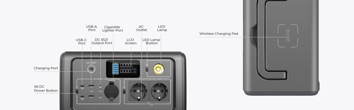 BLUETTI Power Station EB70, 1000W AC Outlet 716Wh - Image 2