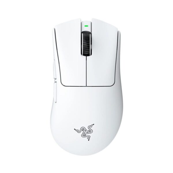Razer DEATHADDER V4 PRO WHITE - 57g Wireless Gaming Mouse - Ergonomic - 120 Hours Battery - 45K DPI