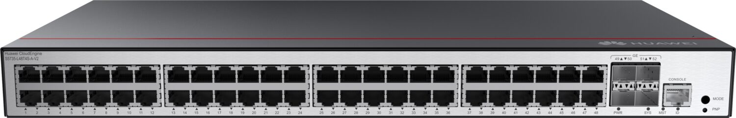 HUAWEI S5735-L48T4S-A-V2 (48*10/100/1000BASE-T ports, 4*GE SFP ports, AC power)