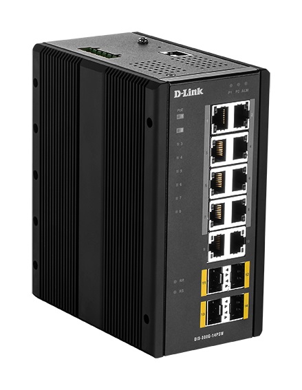 D-LINK INDUSTRIAL SWITCH DIS-300G-14PSW Managed PoE SFP