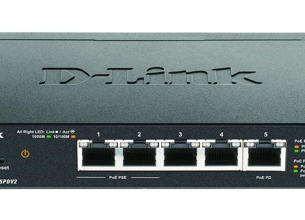 D-LINK DGS-1100-05PDV2 SMART 5 PORT , 2 x POE PORTS