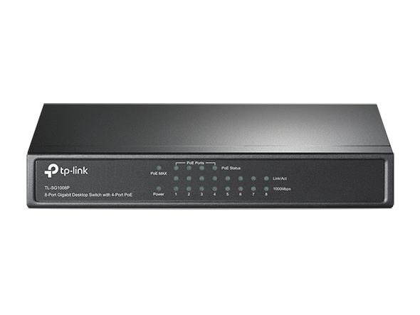 TP-LINK Switch TL-SG1008P, 8 port, 10/100/1000 POE