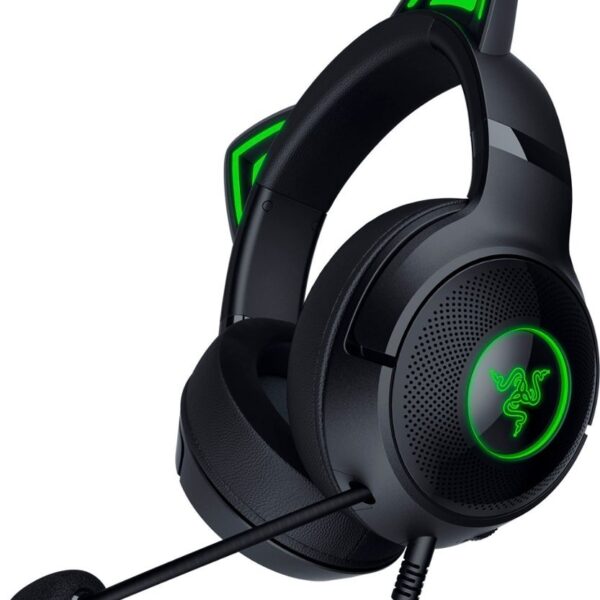Alternative view of Razer KRAKEN KITTY V2 - Black - RGB - USB 7.1 Gaming Headset - Kitty Ears - PC / PS5 / SWITCH