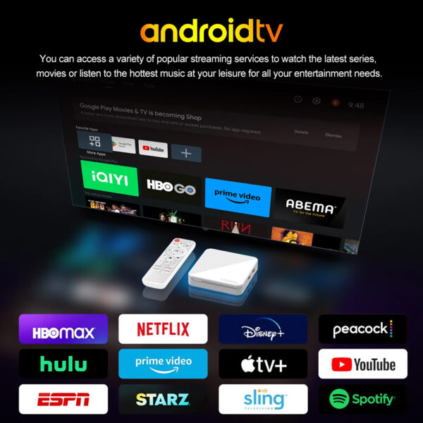 Alternative view of H96 MAX TV Box H313, 4K, 2/16GB, WiFi 6, Bluetooth, Android 14