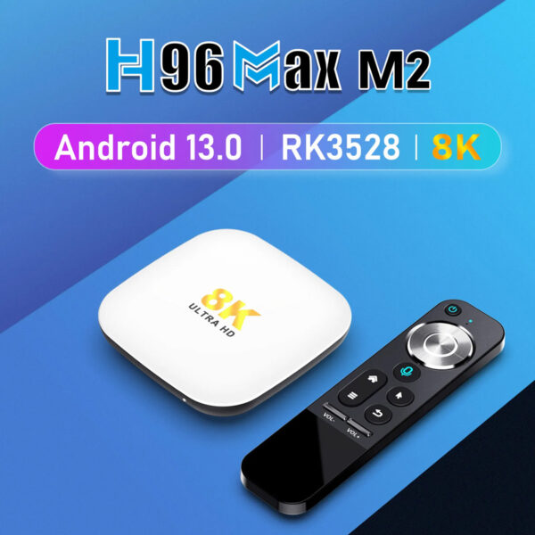 Alternative view of H96 MAX TV Box Μ2, 8K, RK3528, 4/64GB, WiFi 6, Android 13, voice assistant