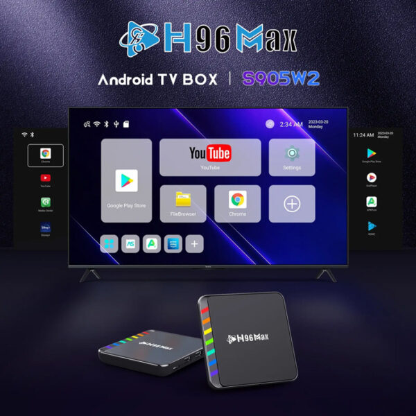 Alternative view of H96 MAX TV Box W2, 4K, S905W2, 4/32GB, WiFi 6, Bluetooth, Android 11