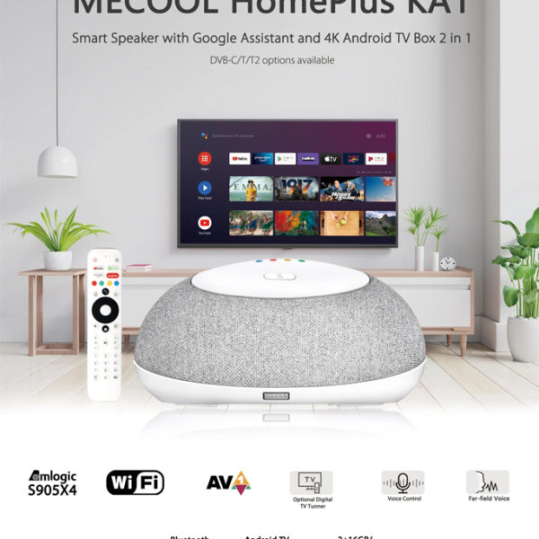 Alternative view of MECOOL TV Box & smart ηχείο KA1 με αποκωδικοποιητή, 4K, Android 11