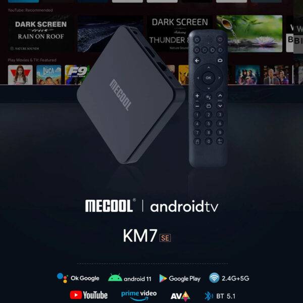 Alternative view of MECOOL TV Box KM7 SE, Google πιστοποίηση, 4K, 2/32GB, WiFi, Android 11