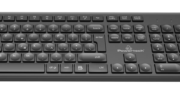 Alternative view of POWERTECH set ποντίκι & πληκτρολόγιο PT-1151, ασύρματο, 1600DPI, μαύρο