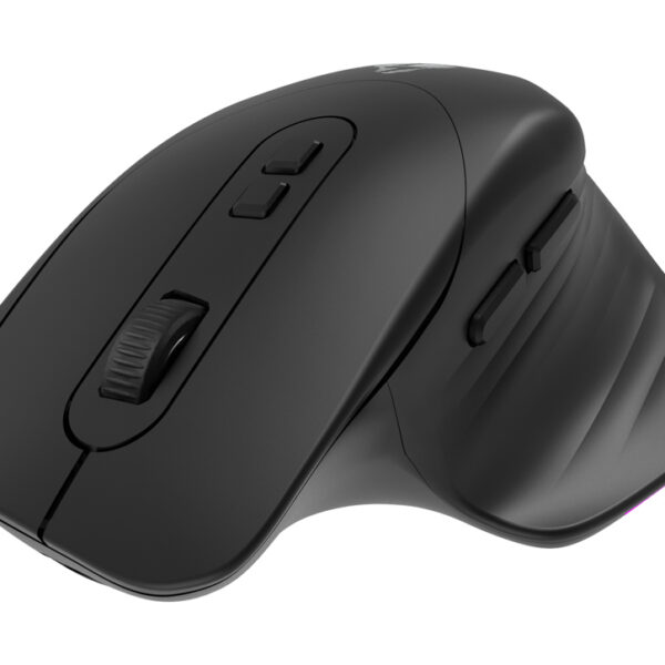 Alternative view of POWERTECH ασύρματο gaming ποντίκι PT-1253, 2.4GHz & Bluetooth, 2000DPI, 650mAh, RGB, μαύρο