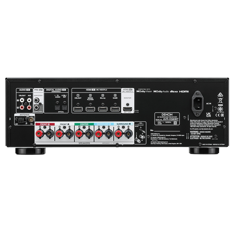 Alternative view of Denon AVR-X580BT