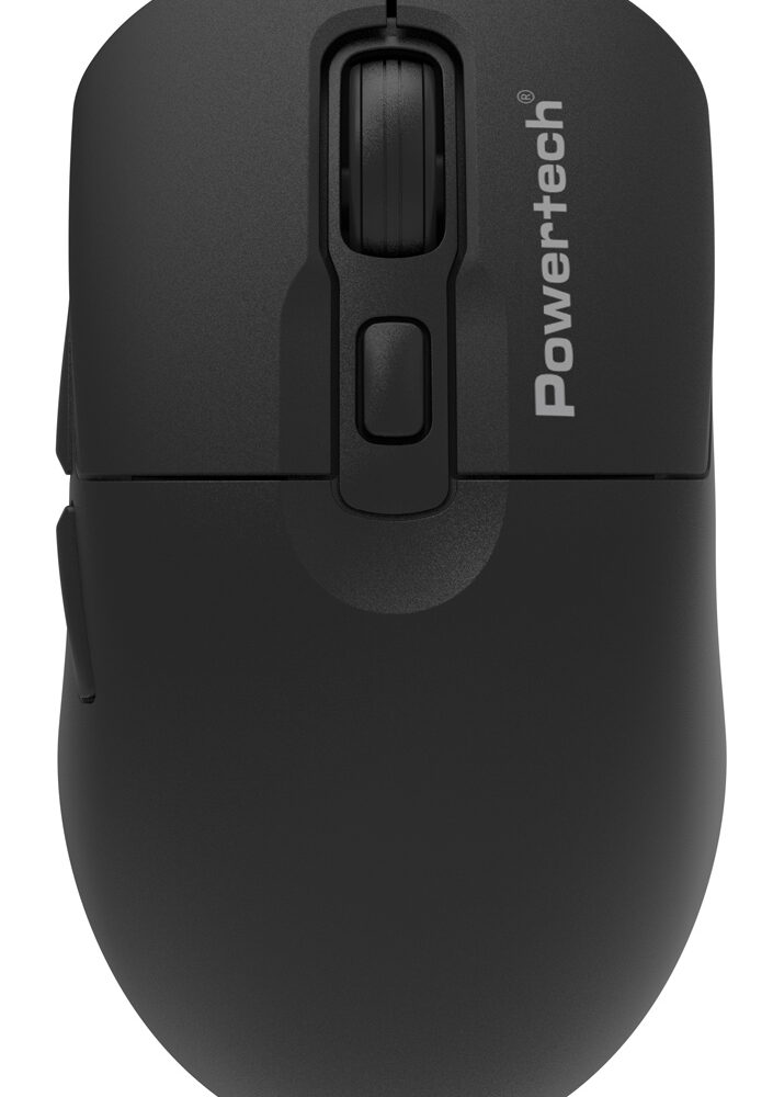 POWERTECH ασύρματο ποντίκι PT-1543, 2.4GHz & Bluetooth, έως 2400DPI, αθόρυβο, μαύρο