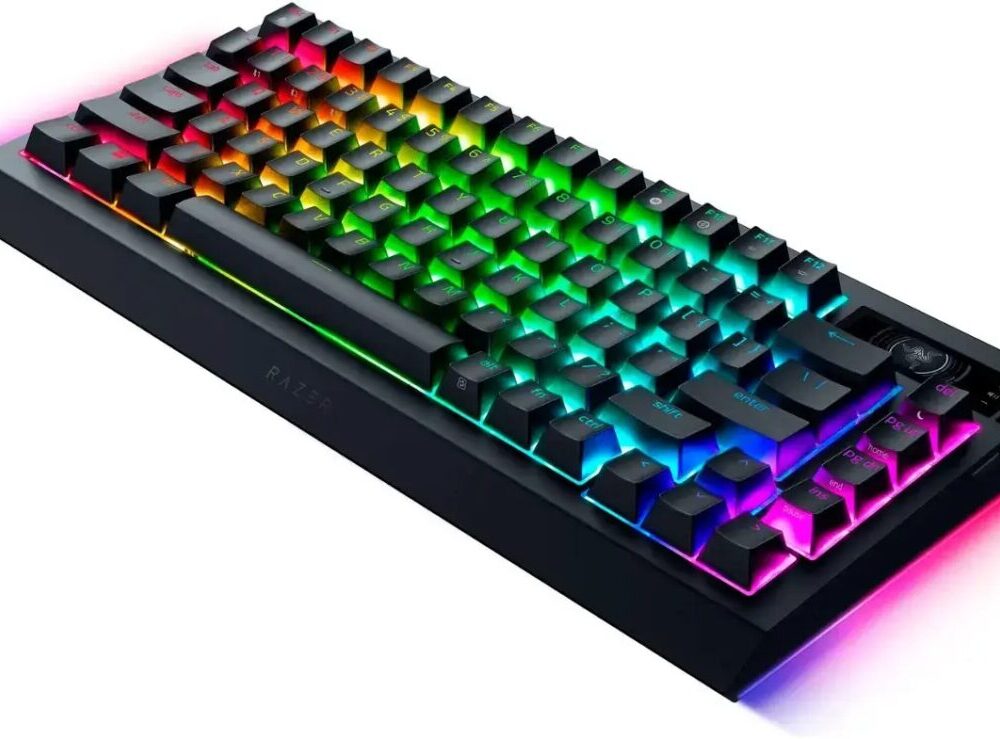 Alternative view of Razer BLACKWIDOW V4 75% Pro Wireless Mechanical RGB Gaming Keyboard - Hot-Swappable - Orange Switche
