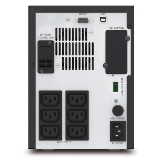 Alternative view of APC Smart Easy UPS SMV1500CAI Line Interactive