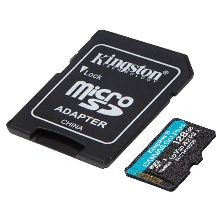 Alternative view of KINGSTON Memory Card SDCG4/128GB Canvas Go PLUS Class 10, UHS-I, U3, V30, A2