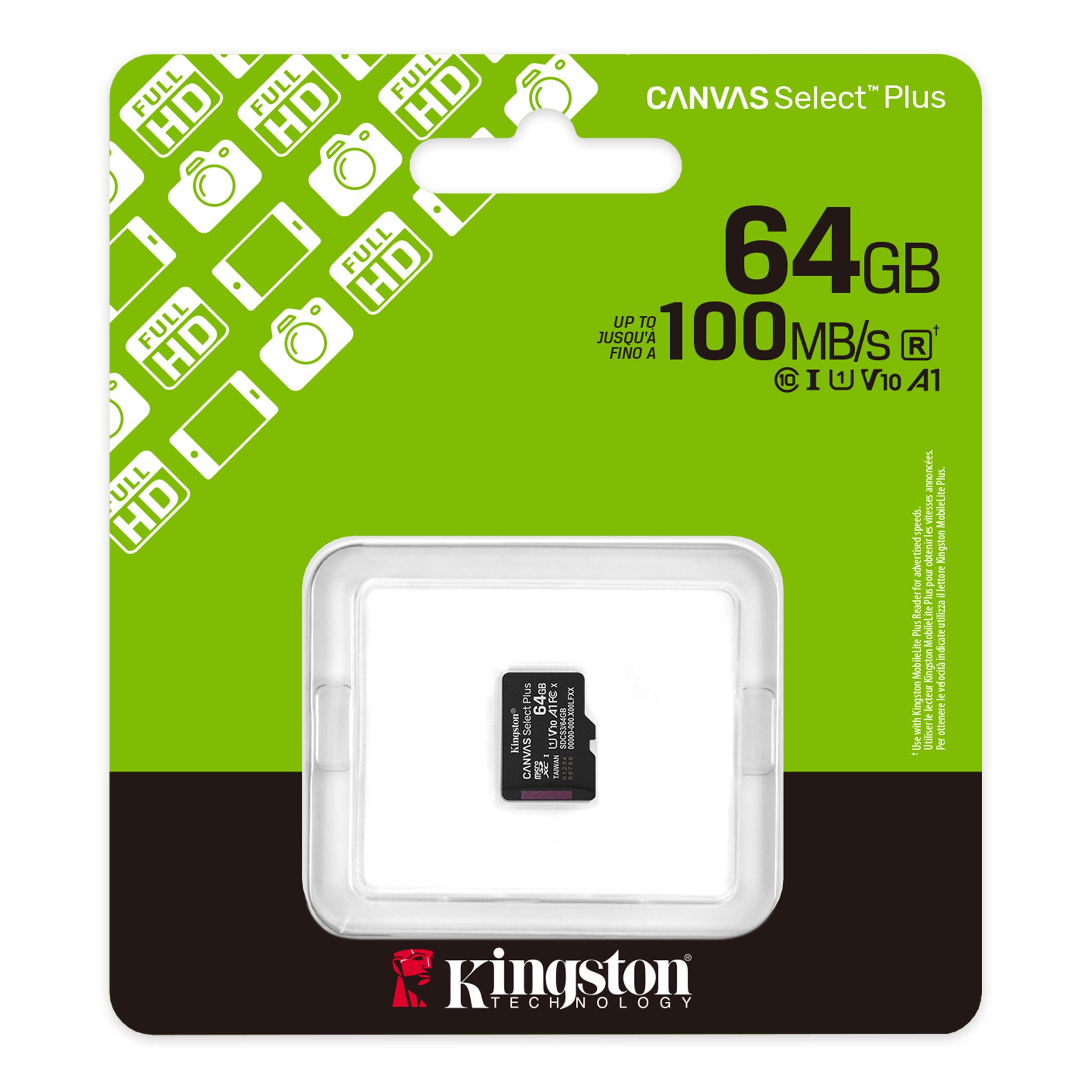 KINGSTON Memory Card MicroSD Canvas Select Plus SDCS3/64GBSP, Class 10 - Image 3