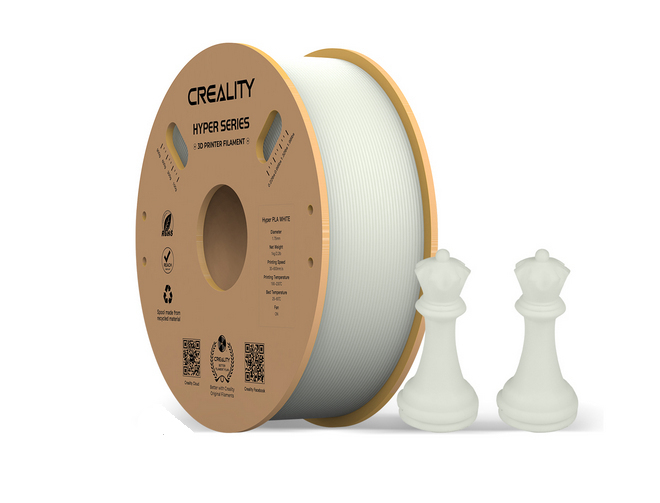Alternative view of Creality Hyper PLA white 3D Printer Filament, High Speed, 1 kg Spool1.75