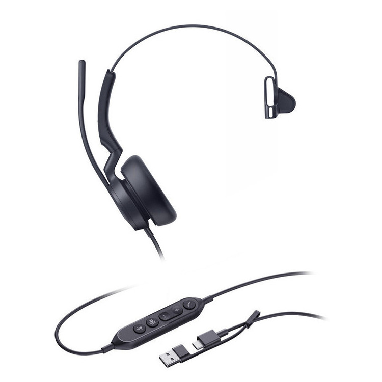 Alternative view of YEALINK HEADSET UH46 MONO USB-C/A WIRED