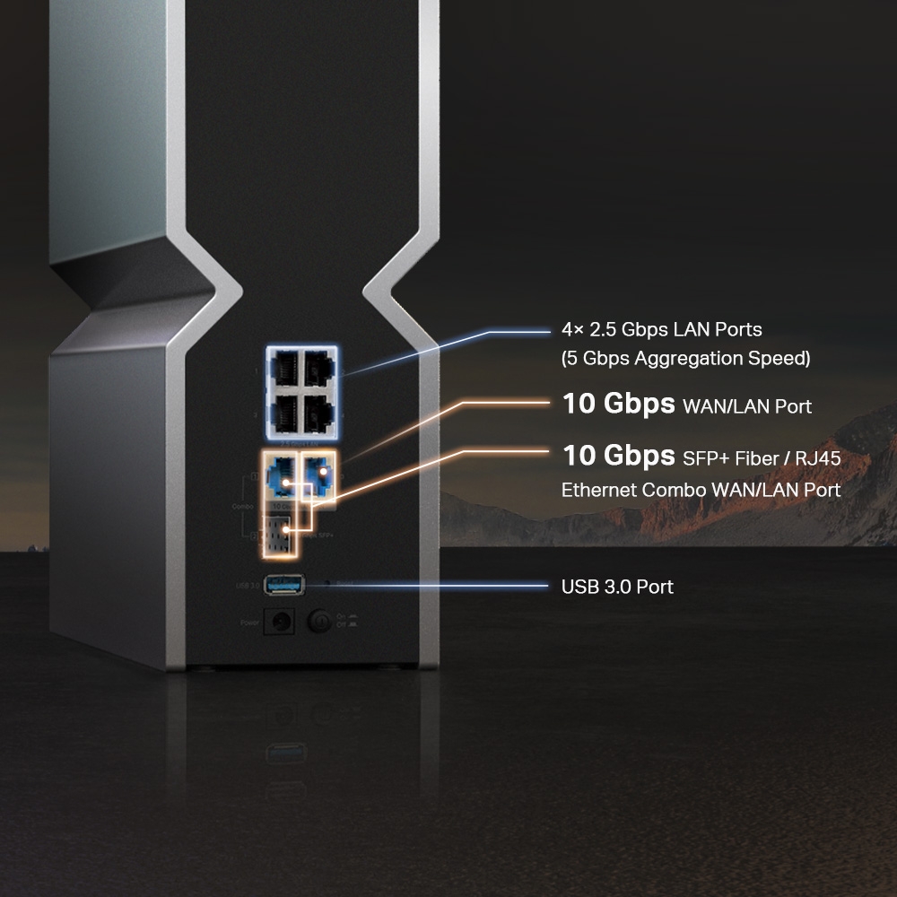 Alternative view of TP-LINK Router Archer BE800 BE19000 Tri-Band Wi-Fi 7 Router