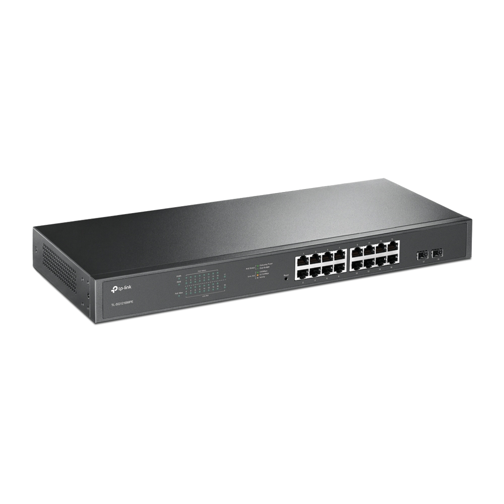 Alternative view of TP-LINK SWITCH TL-SG1218MPE, 16 PORT, POE+