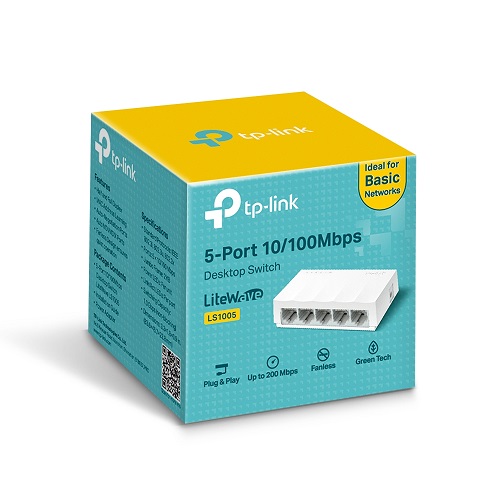 TP-LINK LS1005 5-PORT 10/100 DESKTOP SWITCH PL - Image 6