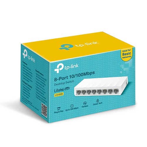 TP-LINK LS1008 8-PORT 10/100 DESKTOP SWITCH PL - Image 6