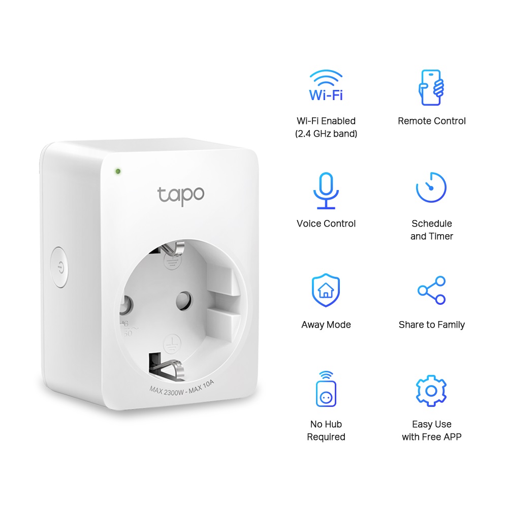 Alternative view of TP-LINK TAPO P100 MINI SMART PLUG WIFI 2 PACK