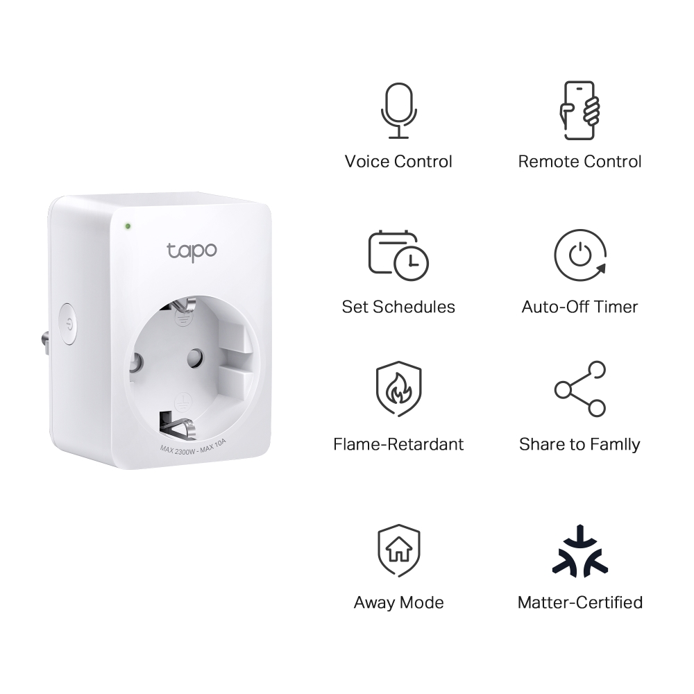 Alternative view of TP-LINK Smart Plug Mini Tapo P100M