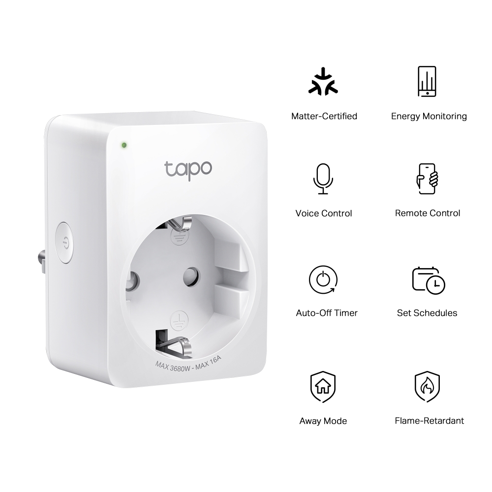 Alternative view of TP-LINK Smart Plug Mini Tapo P110M , Energy Monitoring