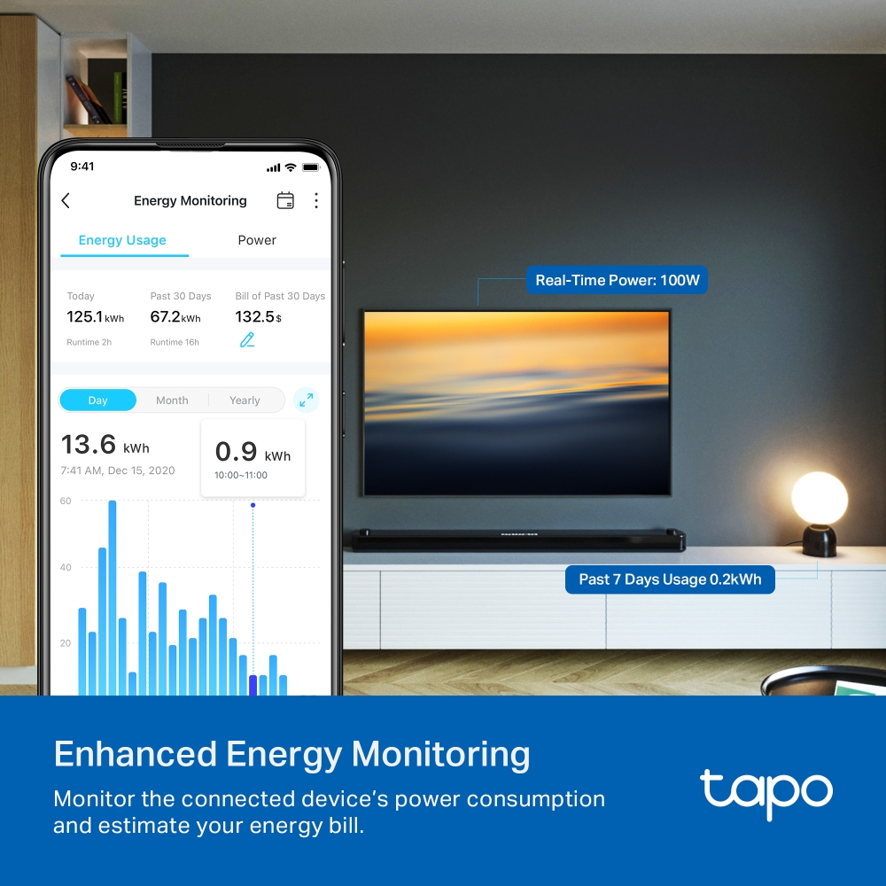 TP-LINK Smart Plug Mini Tapo P110M , Energy Monitoring - Image 4