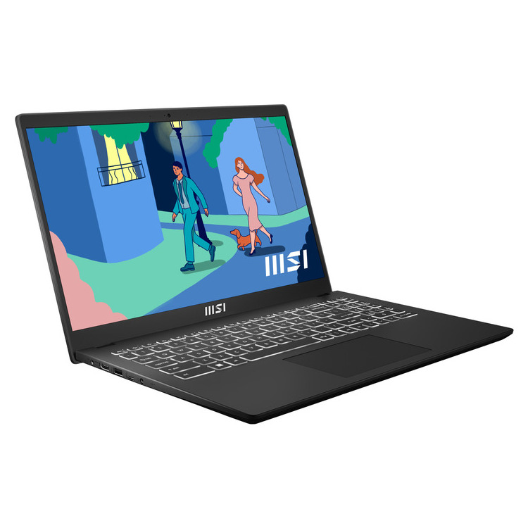 Alternative view of MSI Laptop Modern 15 B7M 15.6'' FHD IPS R7-7730U/16GB/1TB SSD/Win 11 Home/2Y/Classic Black