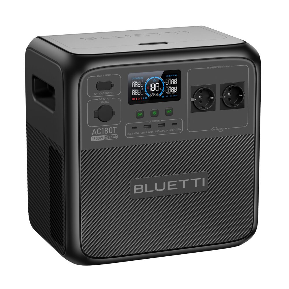 Alternative view of BLUETTI Power Station AC180T with Swappable Battery, 1800W AC Outlet 1433Wh