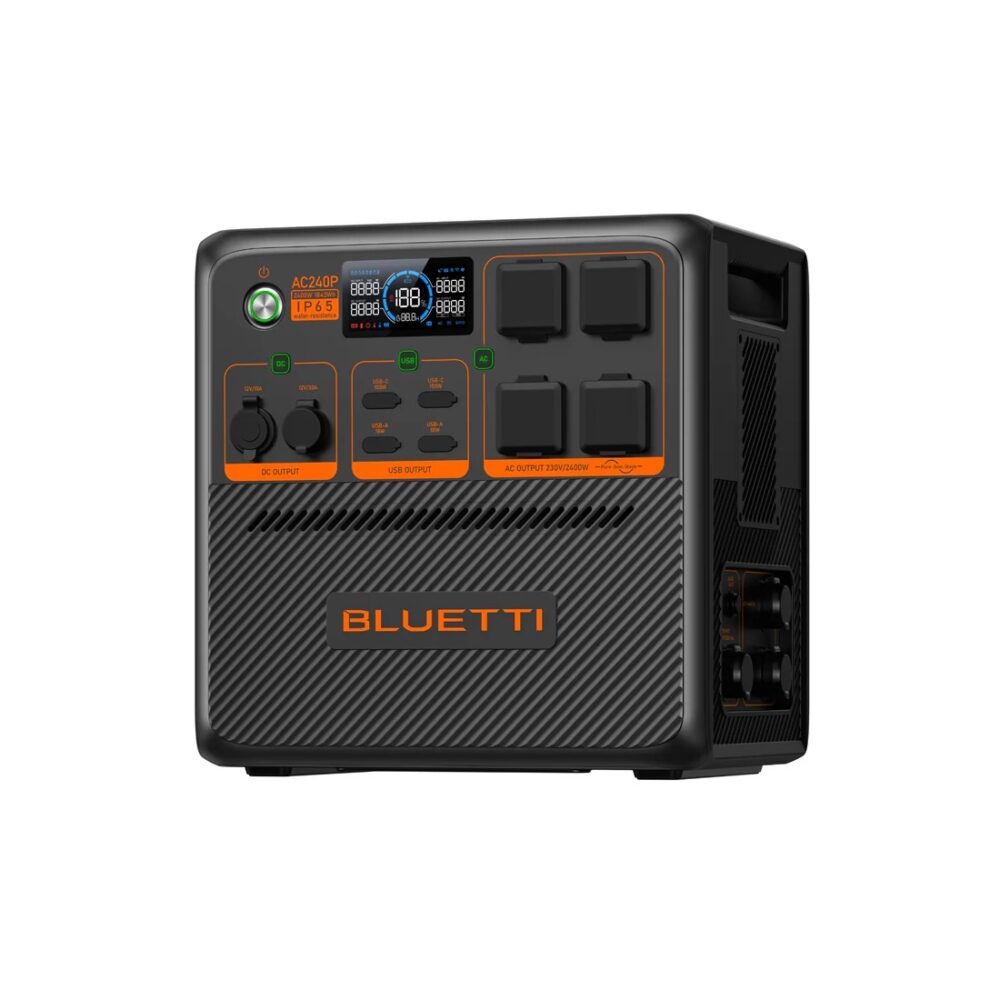 Alternative view of BLUETTI Premium AC240P Portable Power Station Expandable IP65, 2400W AC Outlet 1843Wh