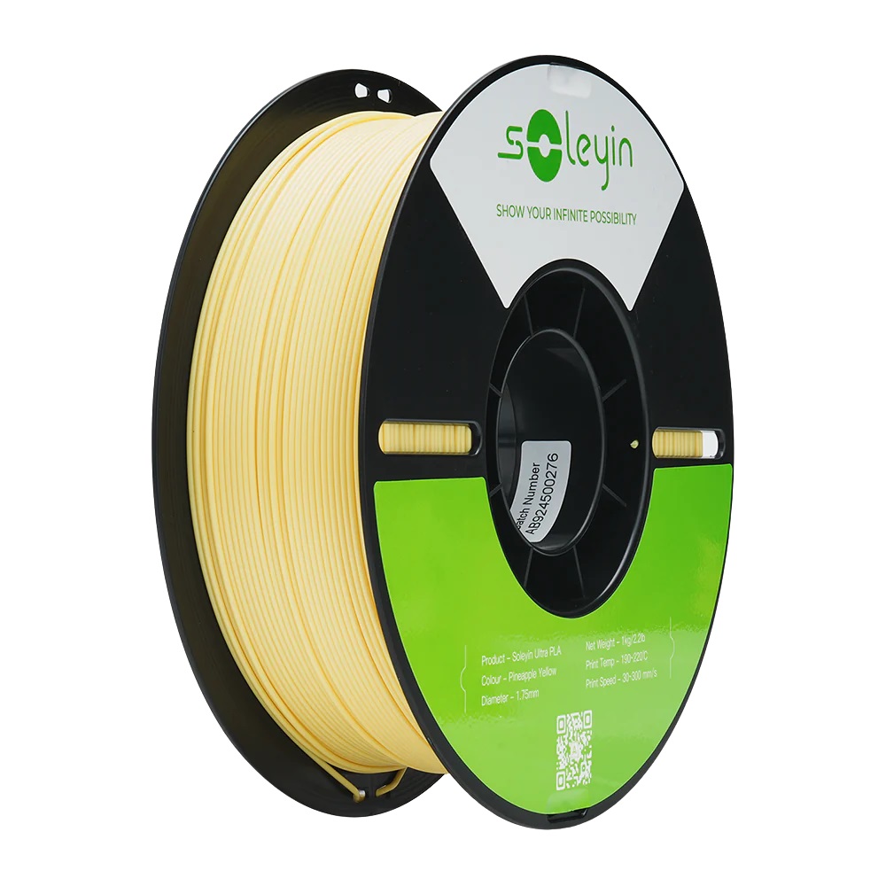 Creality Soleyin Ultra PLA Pineapple Yellow 3D Printer Filament 1 kg Spool,1.75 mm