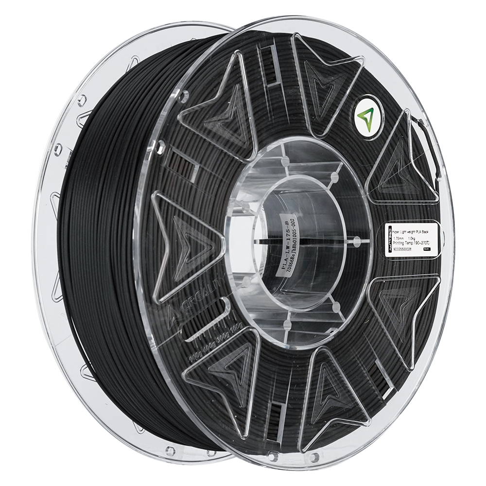 Creality Hyper Lightweight PLA Black (FOAM PLA) 3D Printer Filament for RC Models, 1 kg Spool1.75